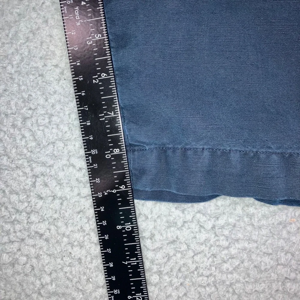 Banana Republic Shorts Men 33 Linen Cotton Blue Chino Travel Preppy‎ Casual